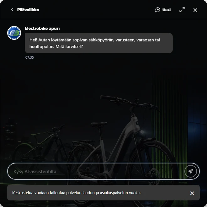 Electrobiken avattu Neuwon-keskustelu
