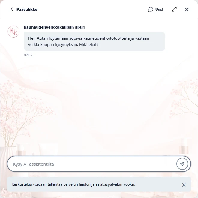 Kauneudenverkkokaupan avattu Neuwon-keskustelu